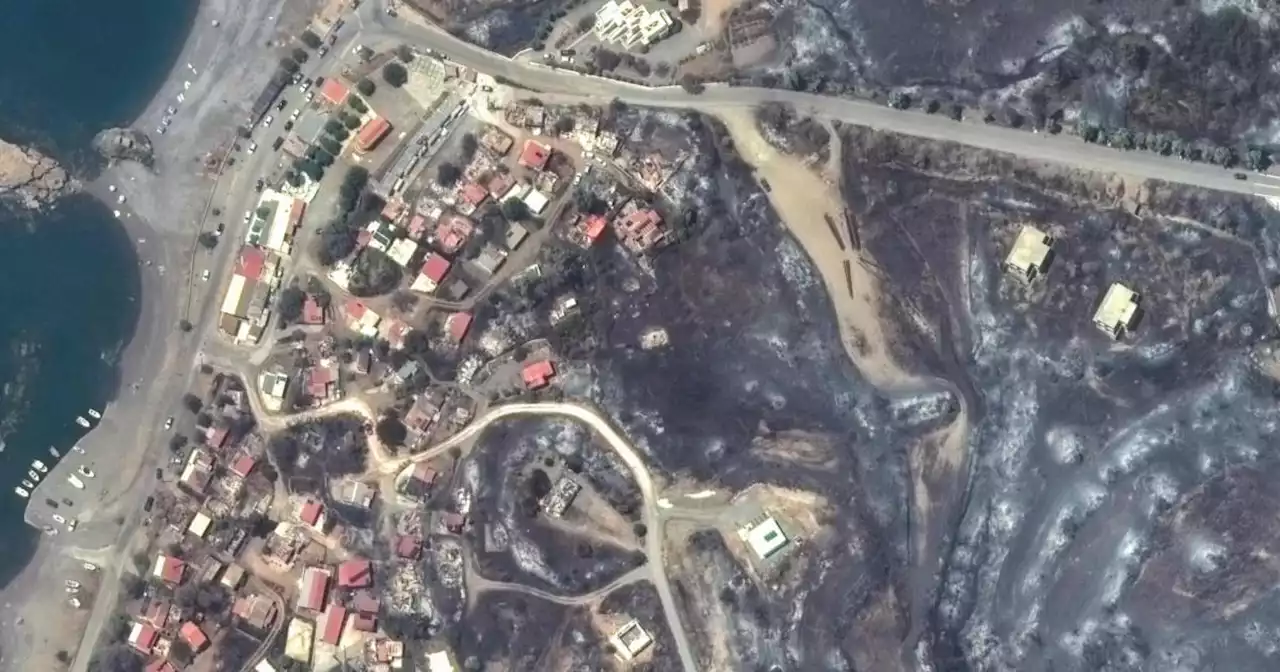 Charred devastation of Greece wildfires laid bare in apocalyptic satellite photo