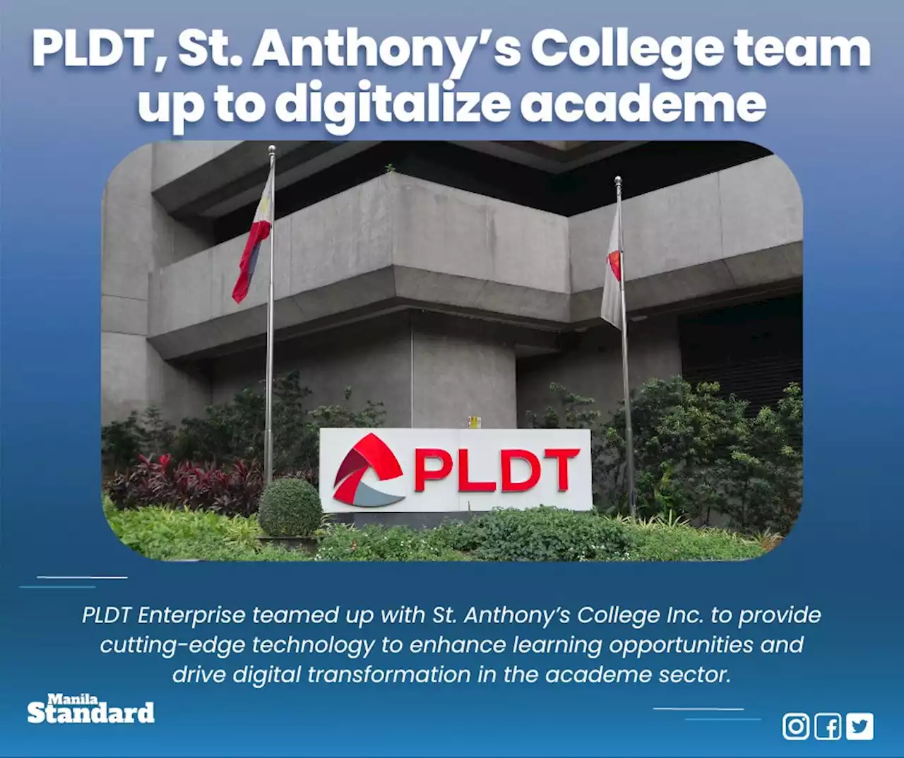 PLDT, St. Anthony’s College team up to digitalize academe