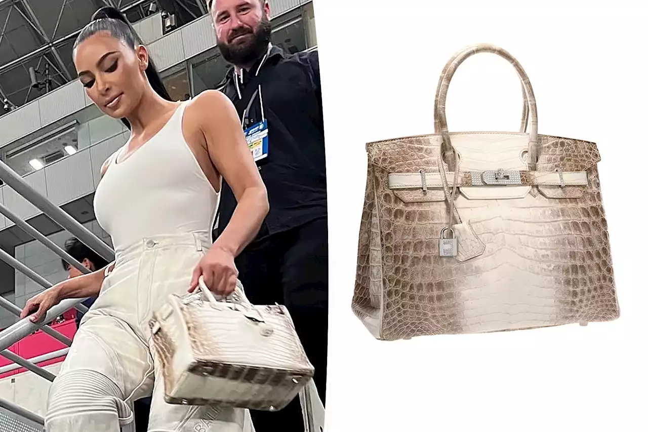 Kim Kardashian brings the ‘world’s most expensive handbag’ to a soccer game