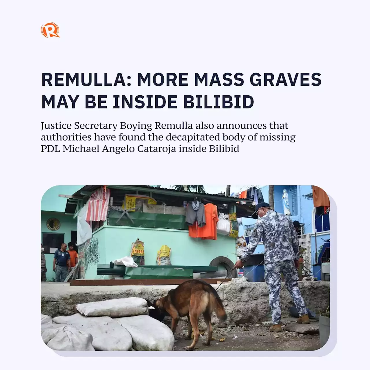 Remulla: More mass graves may be inside Bilibid