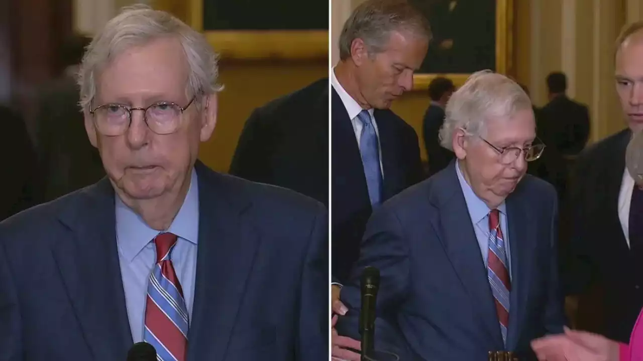 McConnell stares blankly for nearly a minute at press conference