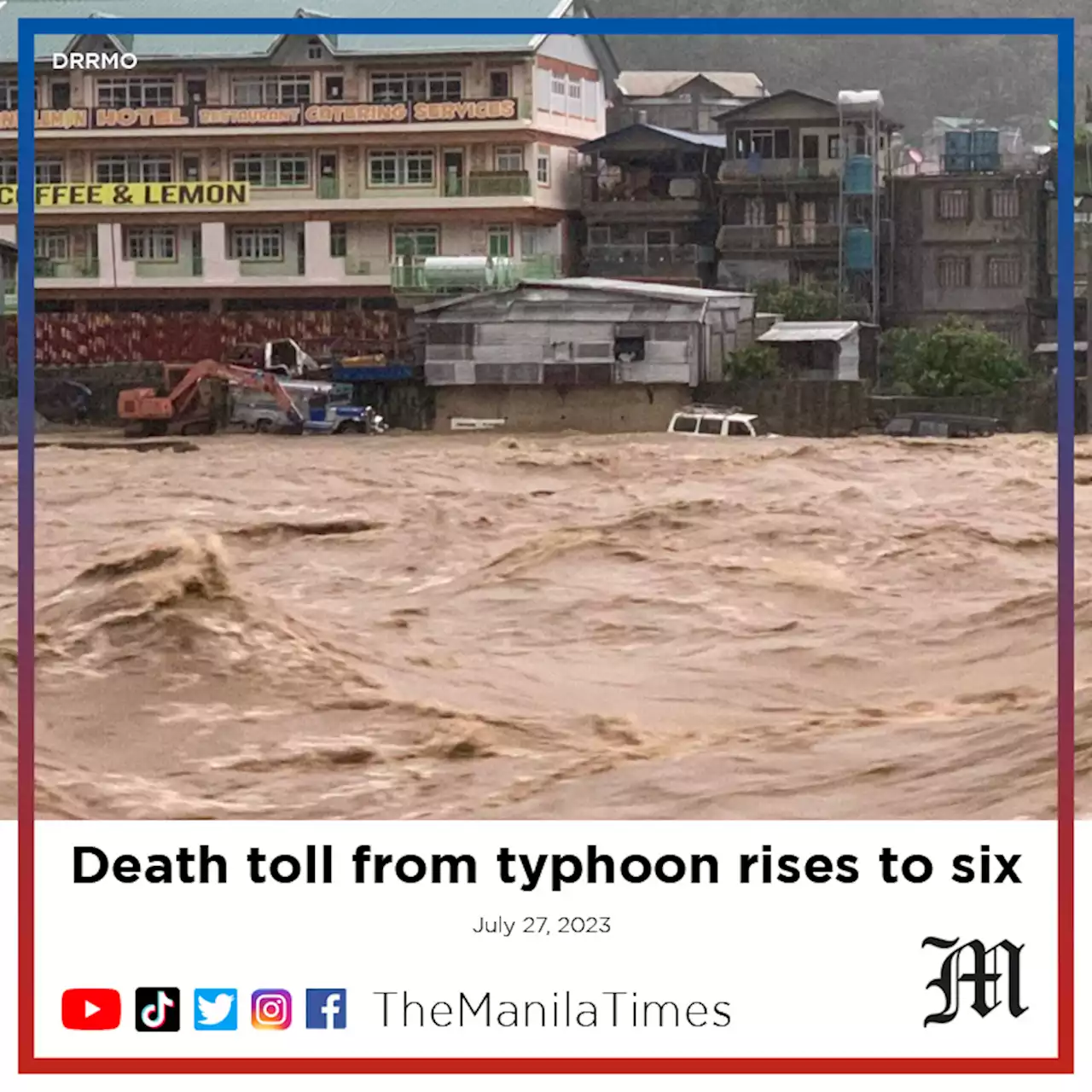 Death toll from typhoon rises to six