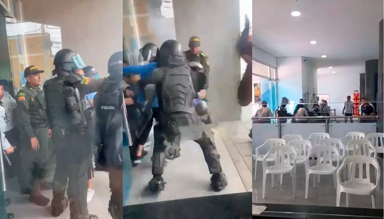 Protesta de estudiantes exigiendo gratuidad en UniAtlántico terminó en confrontación con policías