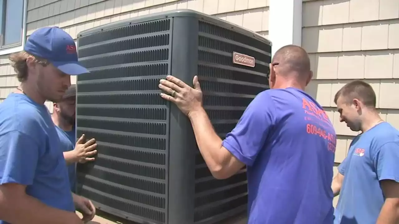 HVAC crews working overtime in scorching heat at the Jersey shore