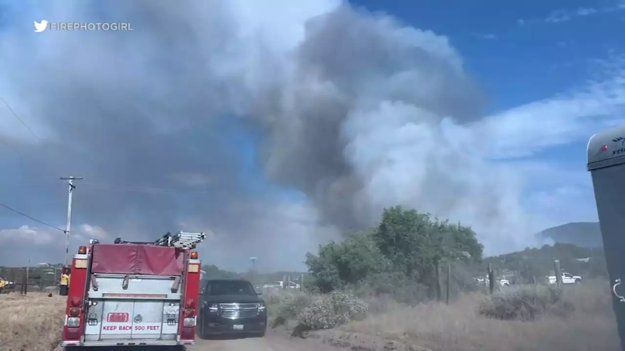 Brush fire breaks out in Riverside County near Cahuilla Indian Reservation