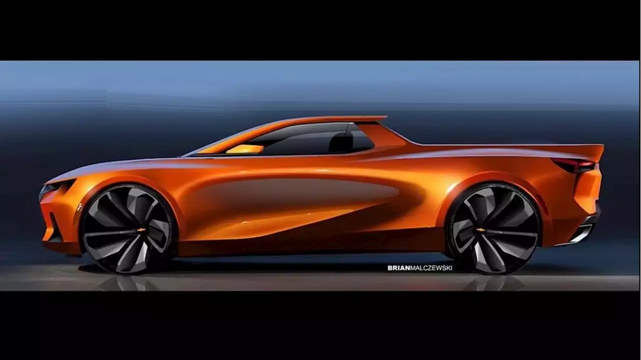 GM Design Center Shows Off Badass Camaro-Based Ute Sketch | Carscoops