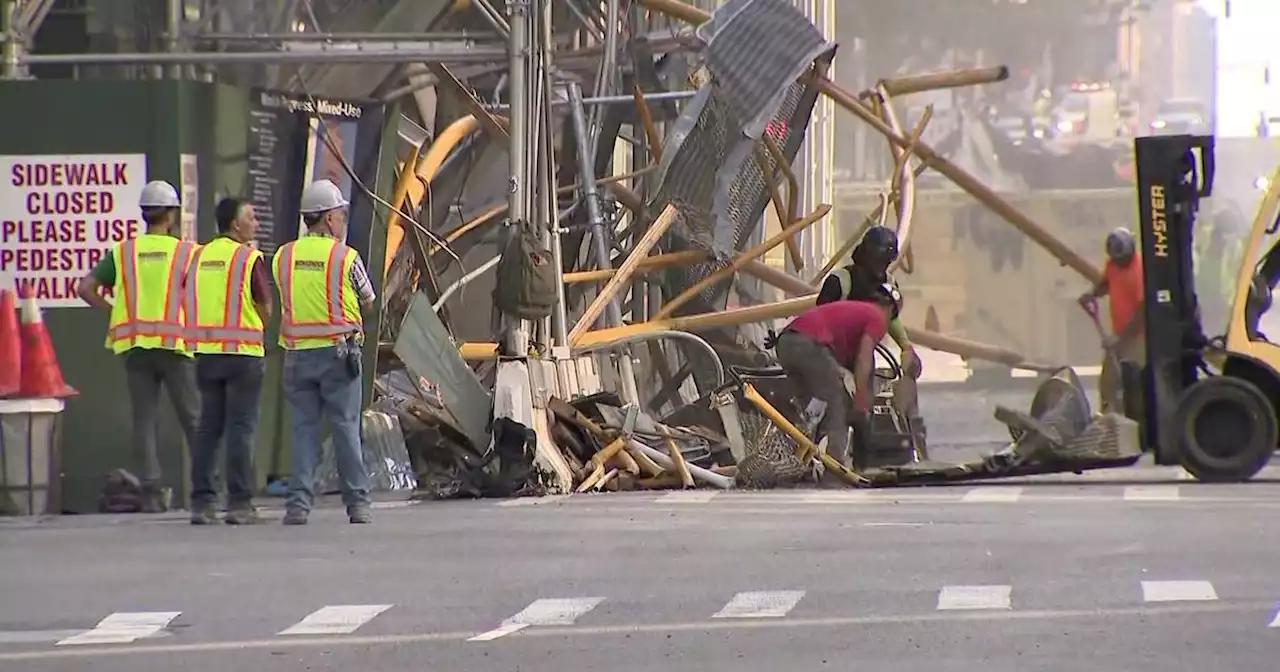 Cleanup continues after Manhattan crane fire, partial collapse