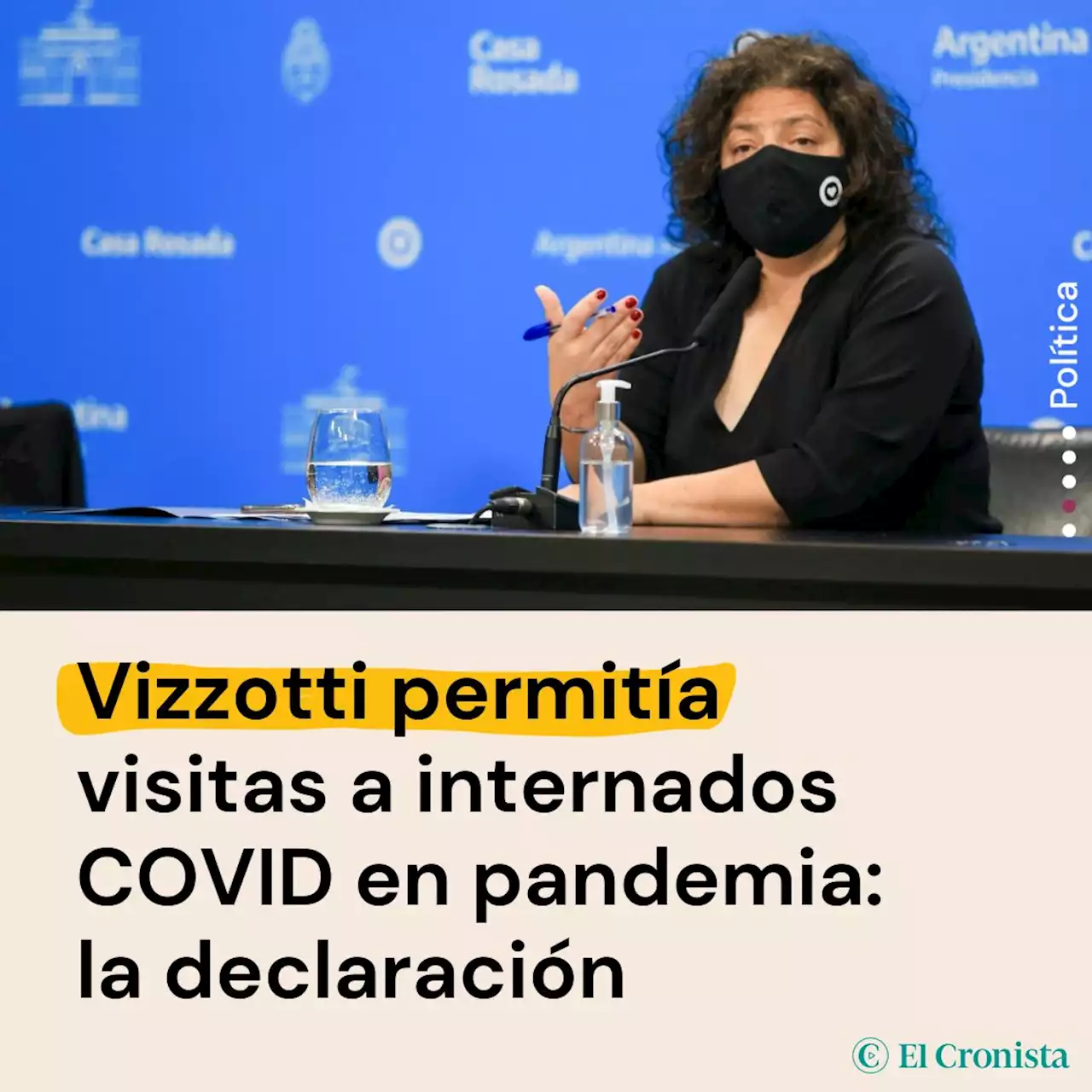 Vizzotti permit�a visitas a internados COVID cuando estaba prohibido: la declaraci�n que la compromete