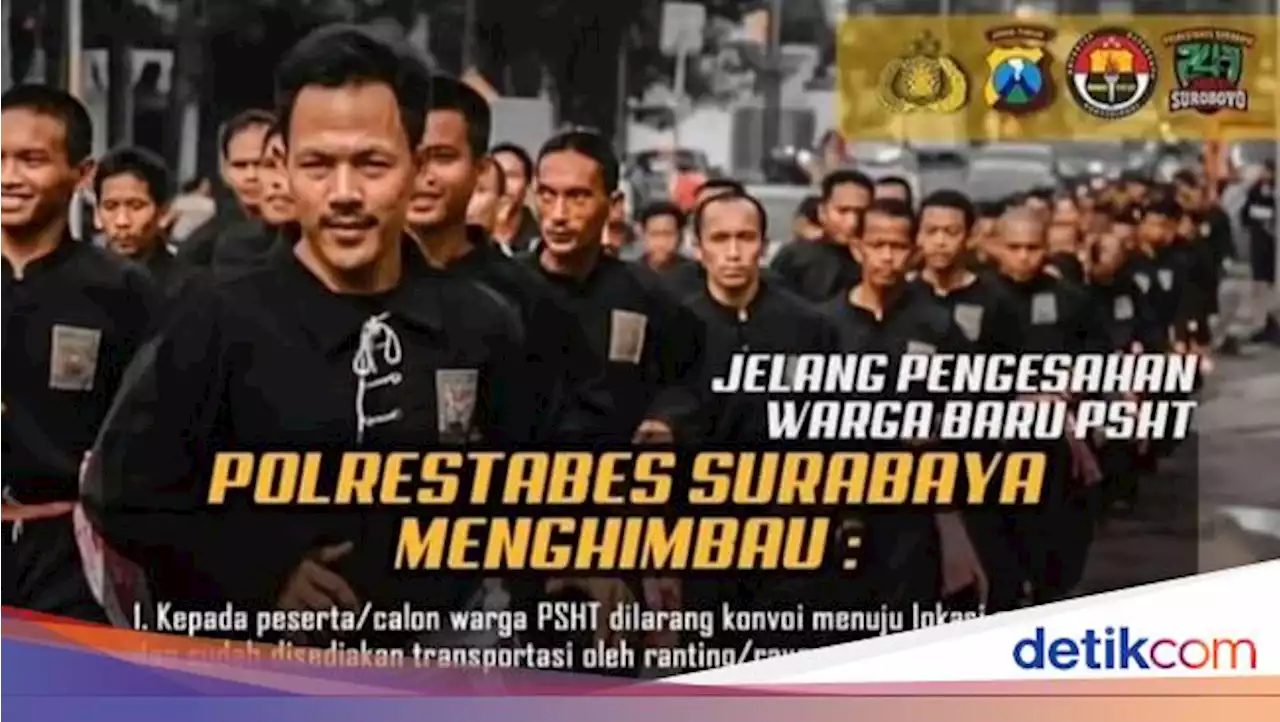 Tegas! Polisi Larang Pesilat Konvoi Usai Pengesahan Warga PSHT di Surabaya