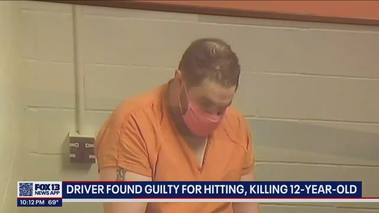 Driver found guilty for hitting, killing 12-year-old in stolen truck while high on meth