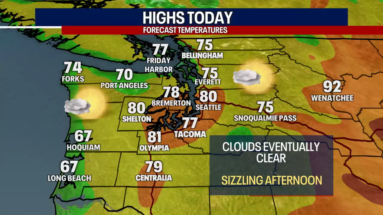 Seattle weather: Mix of clouds and sunshine this weekend