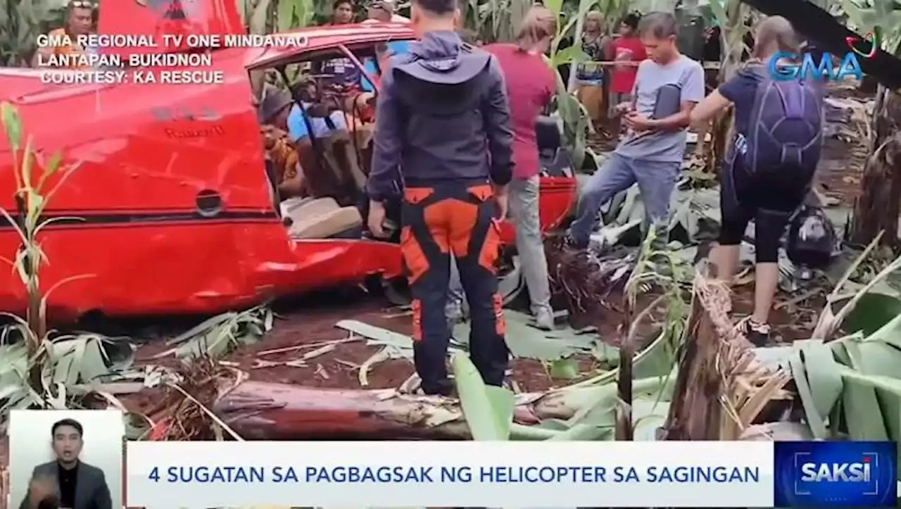 4 hurt in Bukidnon chopper crash