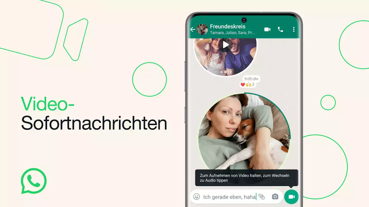 WhatsApp führt Videonachrichten ein