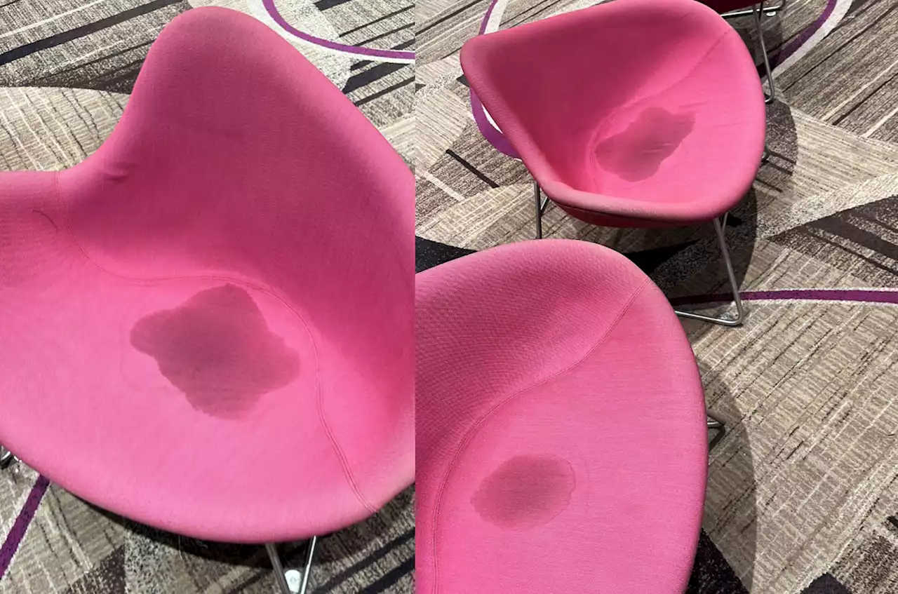 Row of wet stained chairs seen at Changi Airport, netizens were more than horrified, if not disgusted - Singapore News