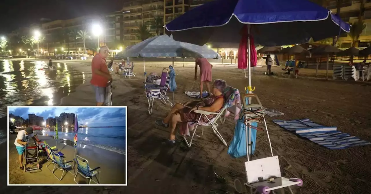 Beach wars hot up as people battle for best spot by laying down towels at 5.30am