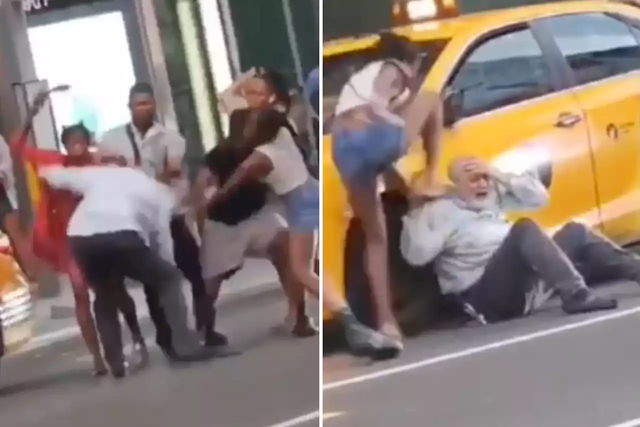 NYC cabbie, 60, viciously beaten by 5 brutes on busy NYC street: video