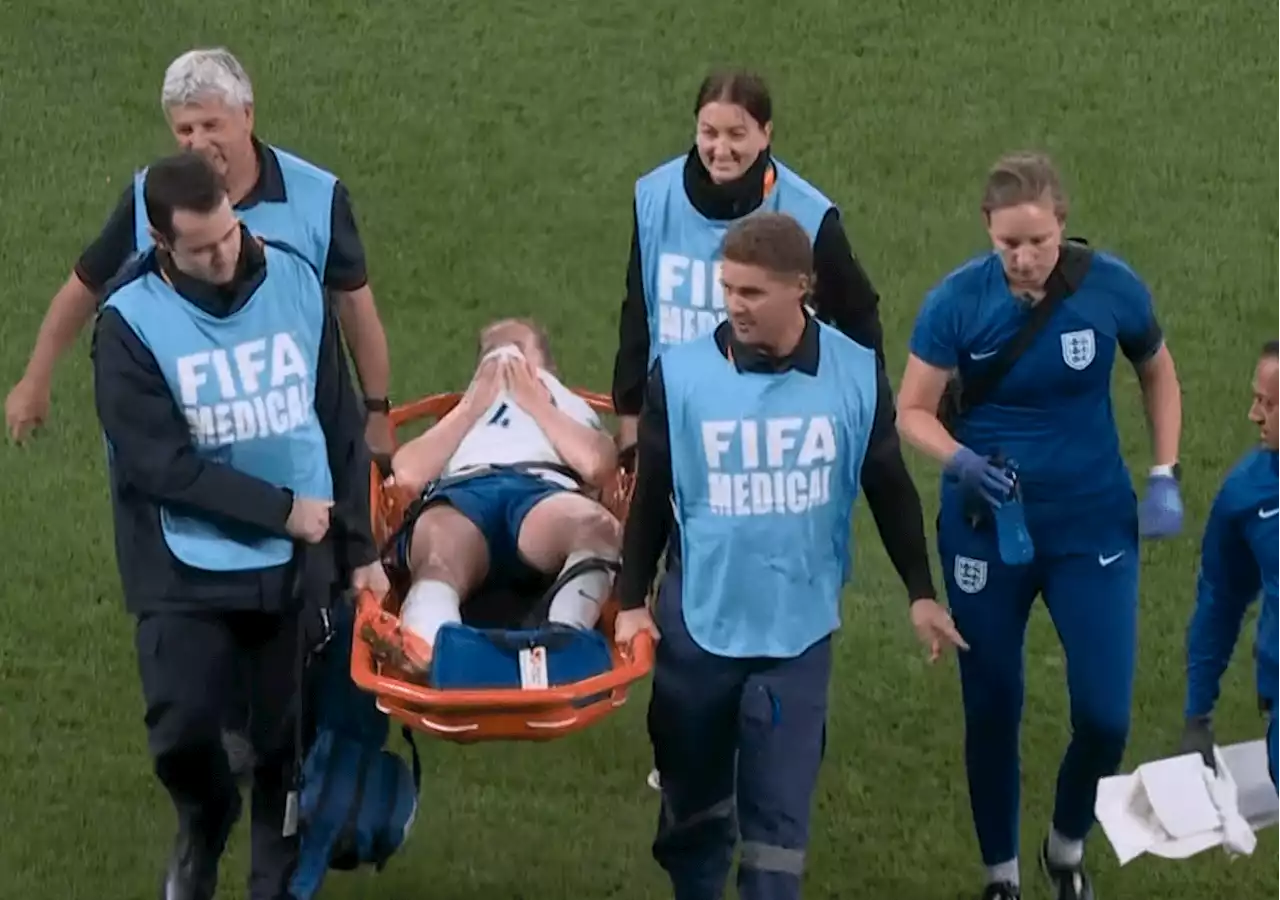 England injury blow as world's most expensive player Walsh stretchered off in tears