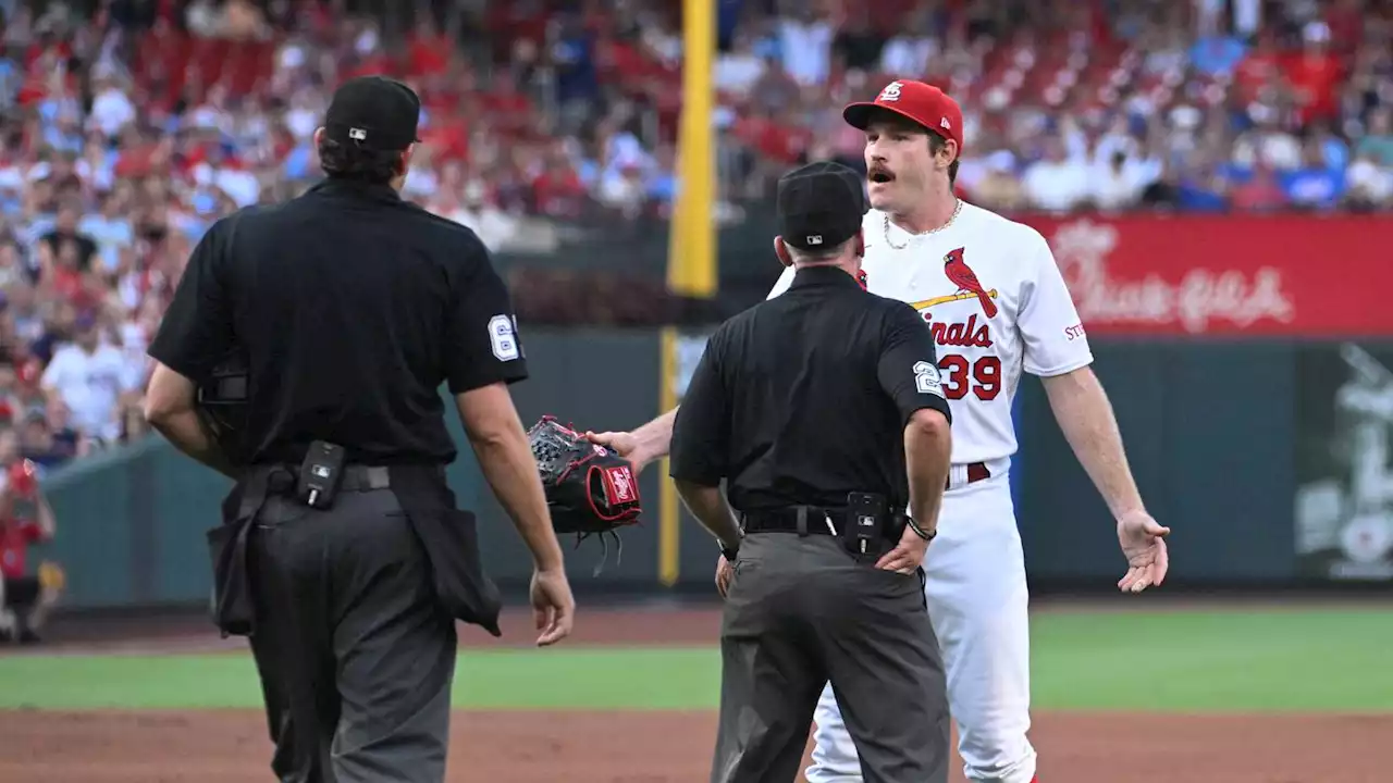 Cardinals' Miles Mikolas ejected in 1st inning for retaliatory HBP after C Willson Contreras exits with scalp laceration