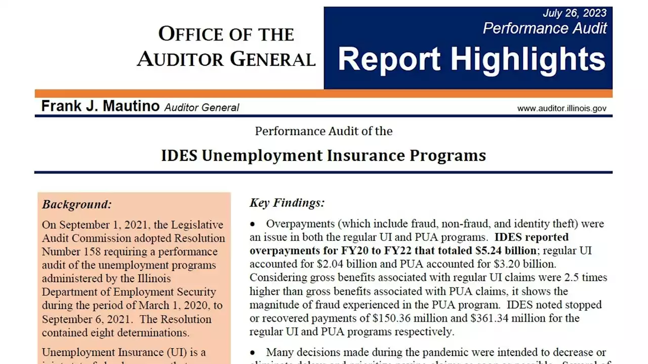 COVID Unemployment Surge Led to $5.2B in Overpaid Benefits in Illinois, Including Fraud