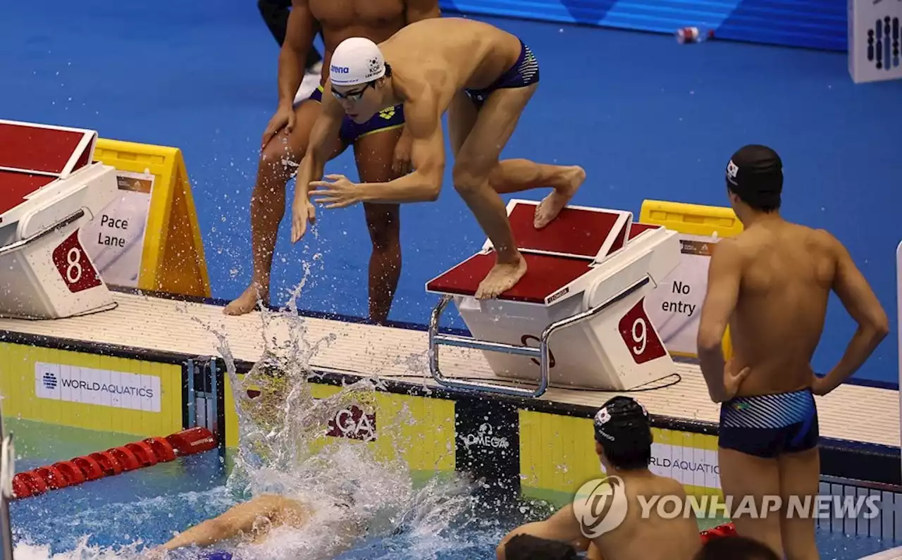 황선우 앞세운 한국수영, 계영 800ｍ 한국新…6위로 결승 진출 | 연합뉴스