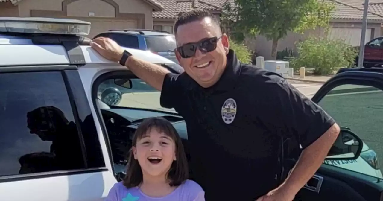 Apache Junction officer thanks young girl who found his dog with new bike