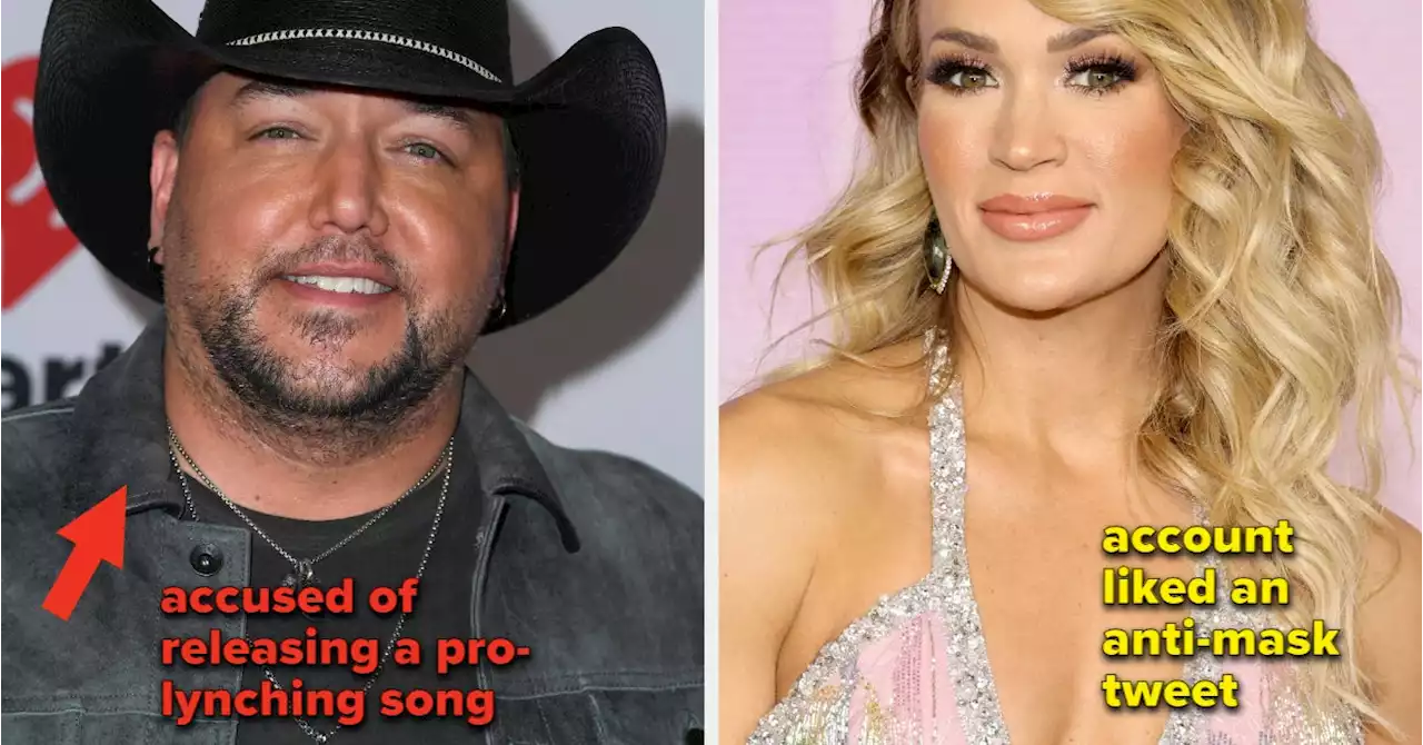 Jason Aldean, Carrie Underwood, And 10 Other Country Music Stars Who Were Called Out For Their Music Videos, Jokes, And Other Behavior