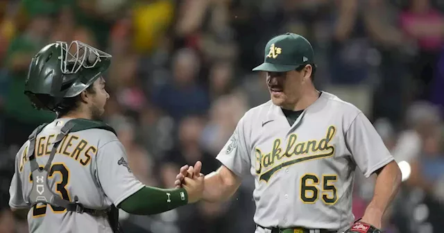 Gelof, Laureano homer to back Sears in the Athletics' 8-5 victory over the Rockies