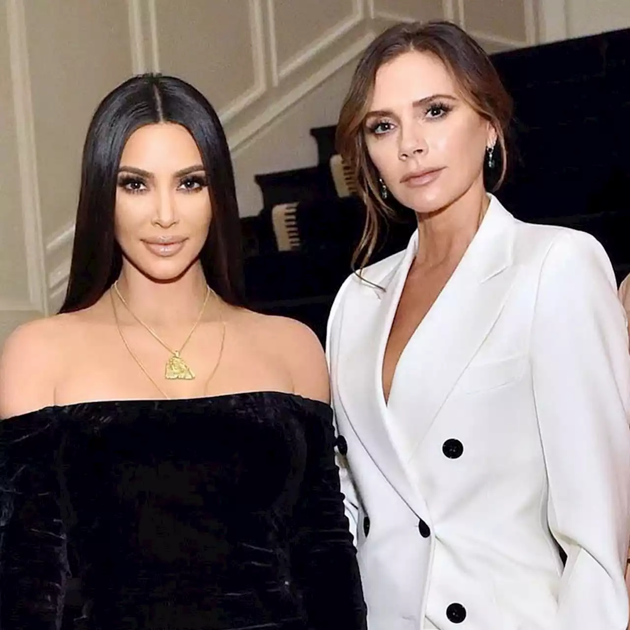 Victoria Beckham’s Daughter Harper Looks So Elegant While Meeting Kim Kardashian - E! Online