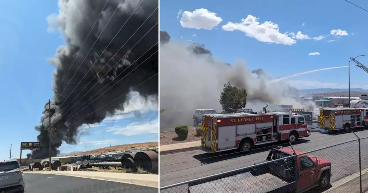 Crews battle large fire near St. George office building