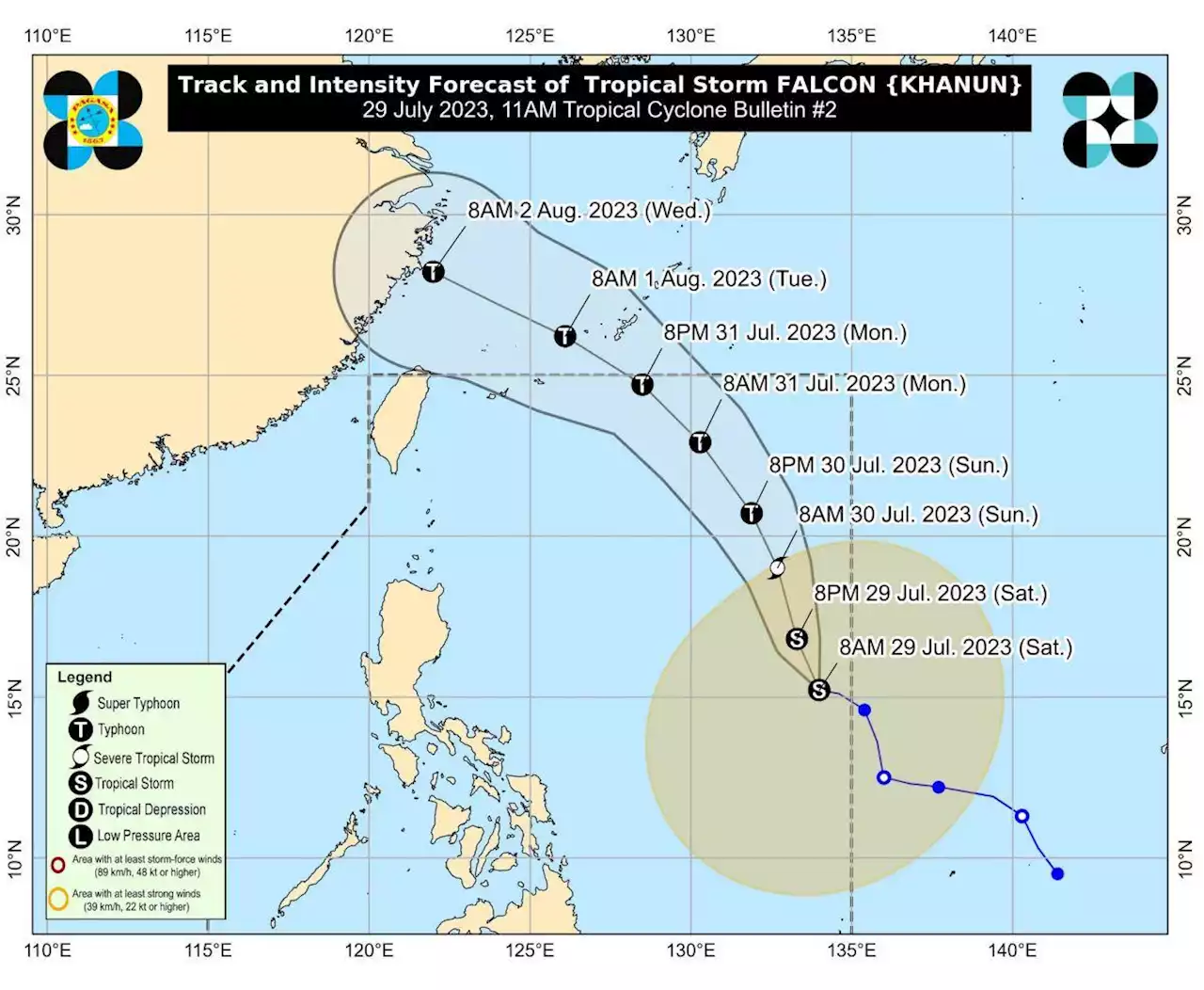 Falcon decelerates over Philippine Sea; Habagat to bring rains —PAGASA