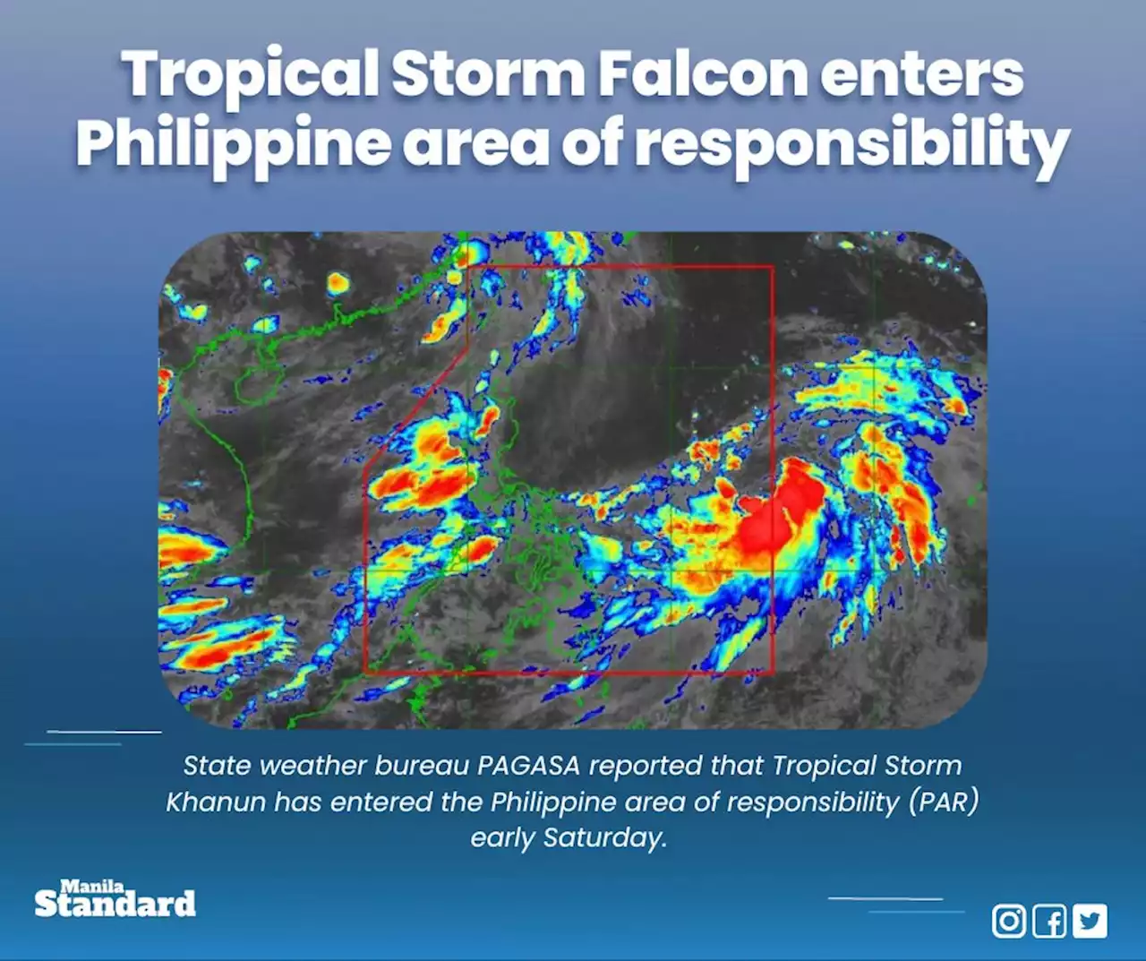 Tropical Storm Falcon enters Philippine area of responsibility