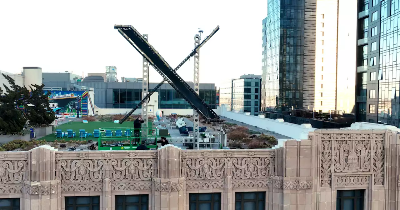 ‘X’ logo installed atop Twitter building, spurring San Francisco to investigate permit violation