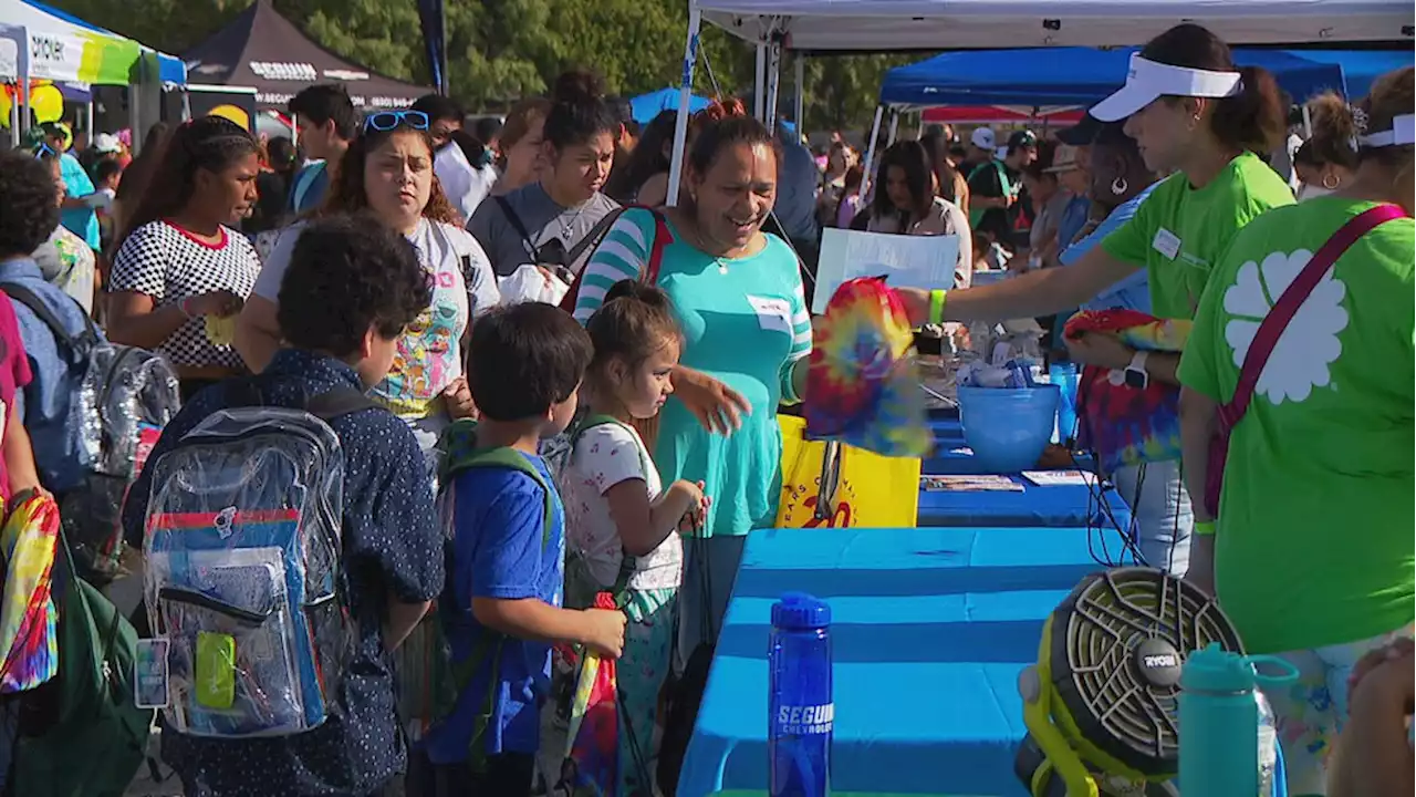 Harlandale ISD's back-to-school bash provides hundreds of backpacks for students