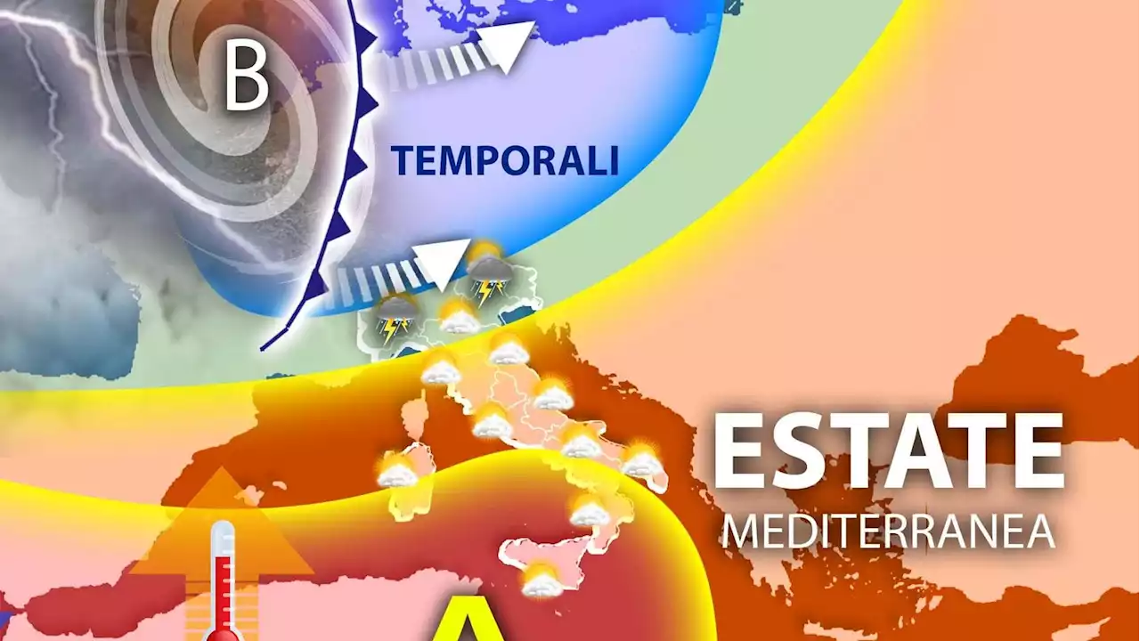 Previsioni meteo, temporali al Nord con grandine. Spinta anticiclonica africana verso il Sud