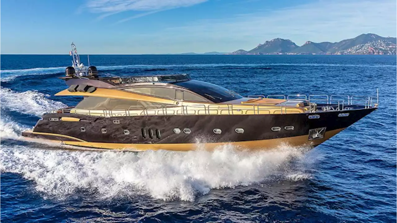 This Glitzy 105-Foot Superyacht Has Two Massive Sun Pads Where You Can Work on Your Tan