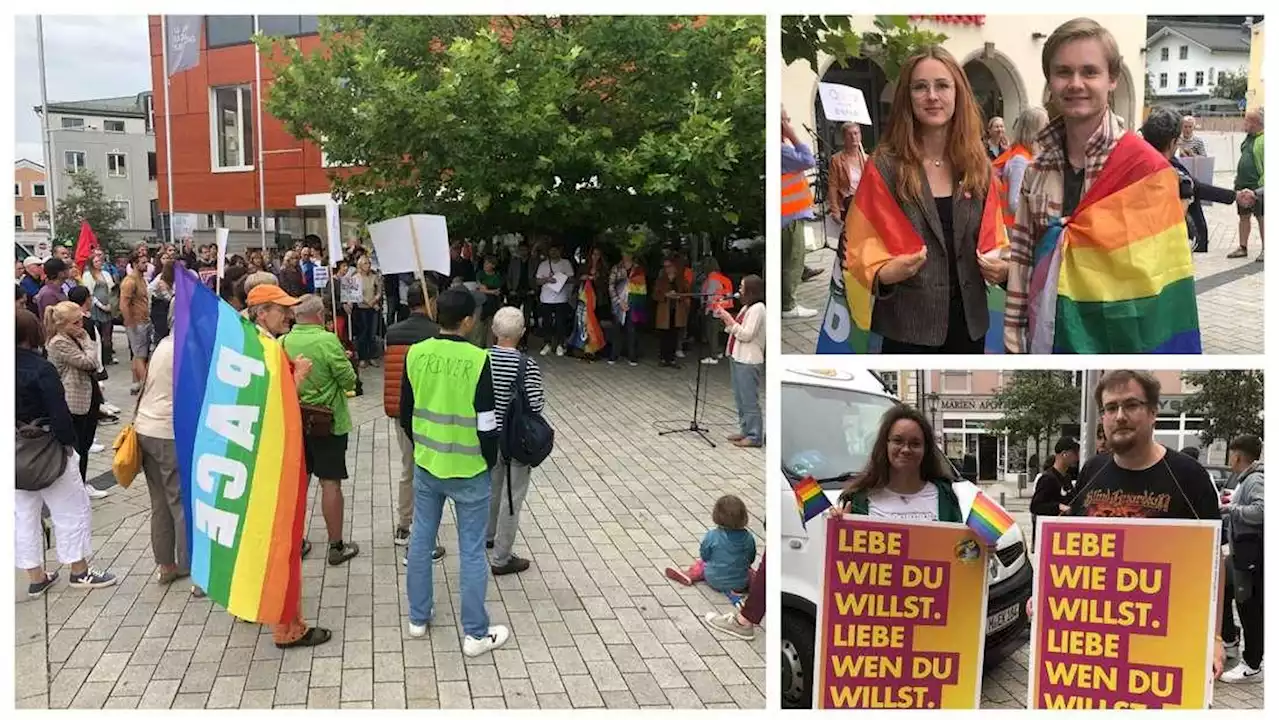 Bad Aibling: Proteste vor dem Rathaus: Hat Anti-Queer-Post von Willinger CSU-Chef Konsequenzen?