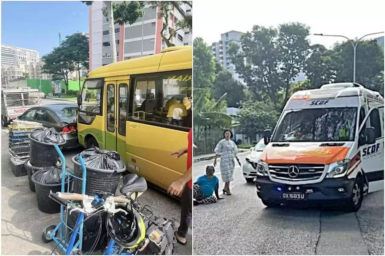 Minibus carrying 13 pupils collides with multiple vehicles in Rangoon Road