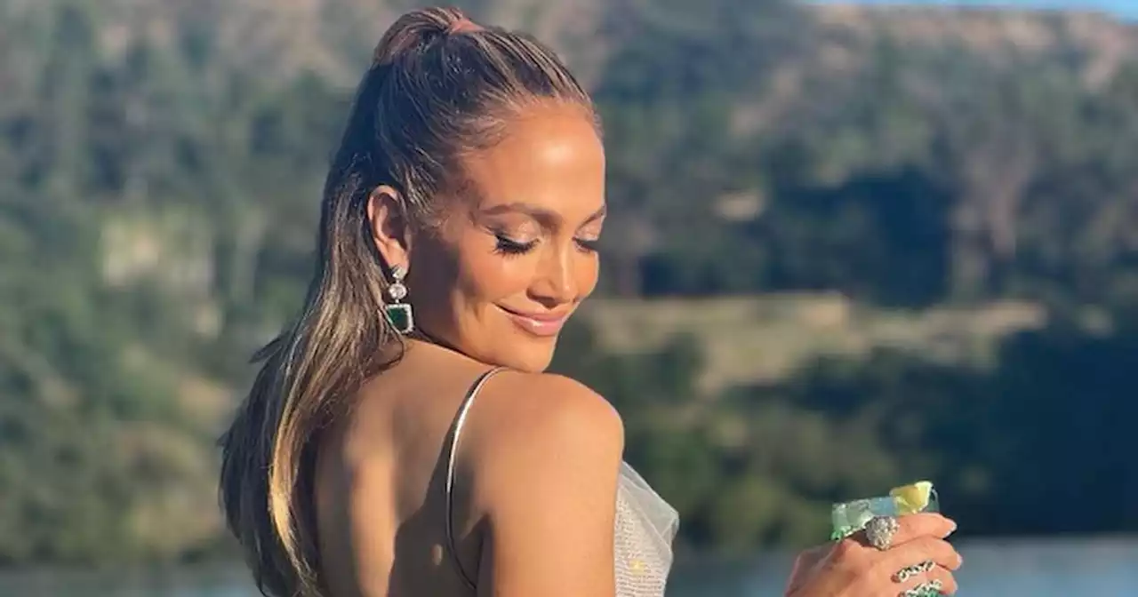 Jennifer Lopez Celebrates Birthday in Sparkly Outfit