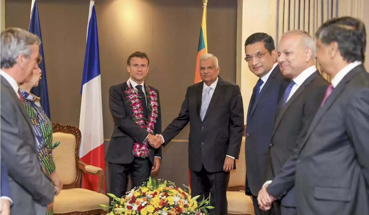 French President Macron visits his counterpart in Sri Lanka