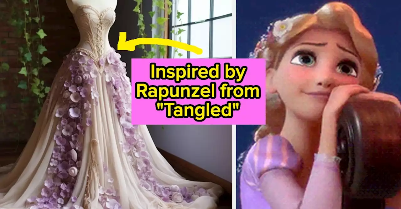 28 Wedding Dresses Inspired By Disney And Pixar Movies, Created By AI