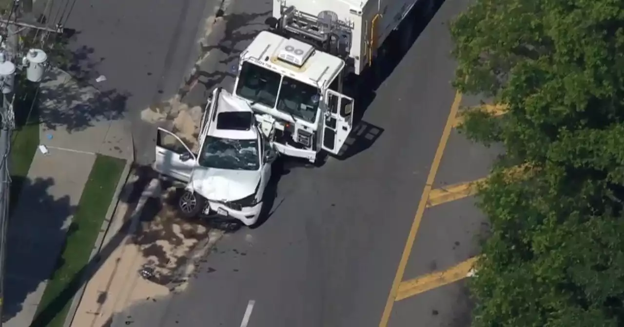 Police: 1 dead after garbage truck, several vehicles involved in crash on Long Island Expressway Service Road in Islandia