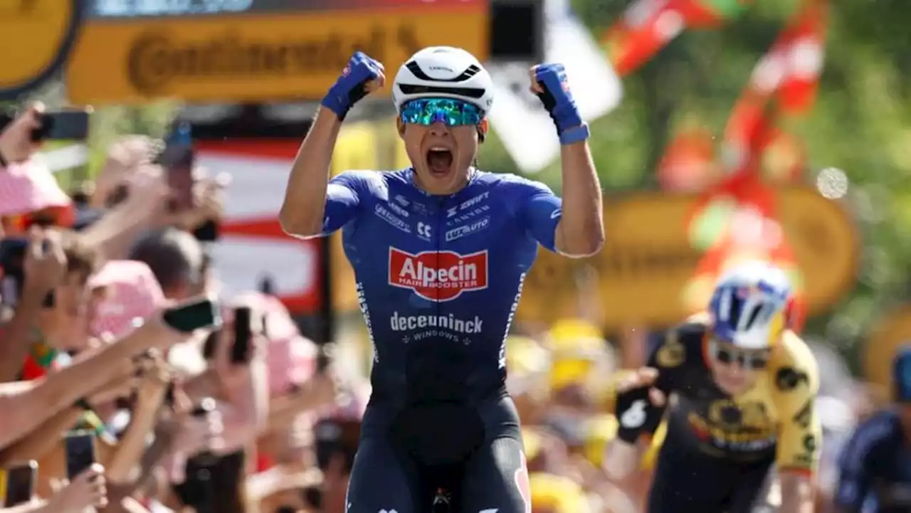 Philipsen wins Tour de France stage three, Yates retains yellow