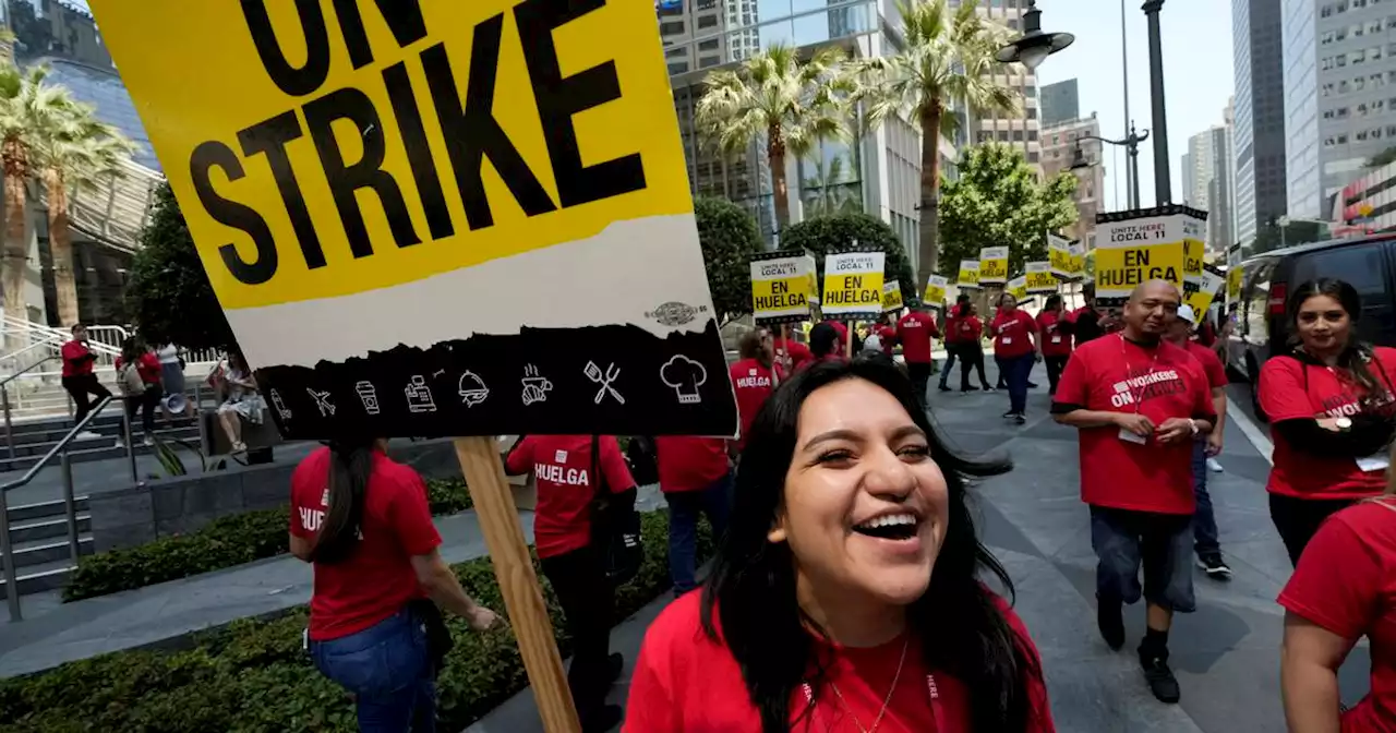 Thousands of hotel workers in Southern California are on strike