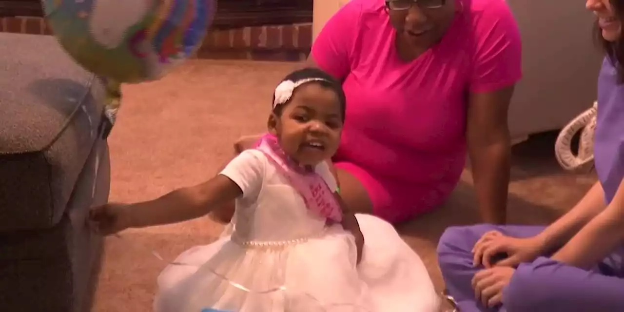 ‘This is really a blessing’: Girl shot in head as an infant celebrates her 3rd birthday