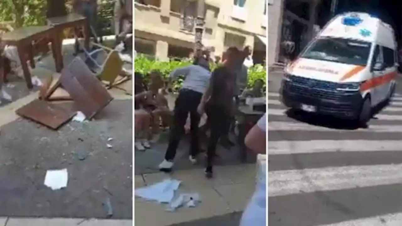 Cagliari, il video del furgone senza nessuno alla guida che ha travolto tavolini e clienti di un bar: i feriti a terra