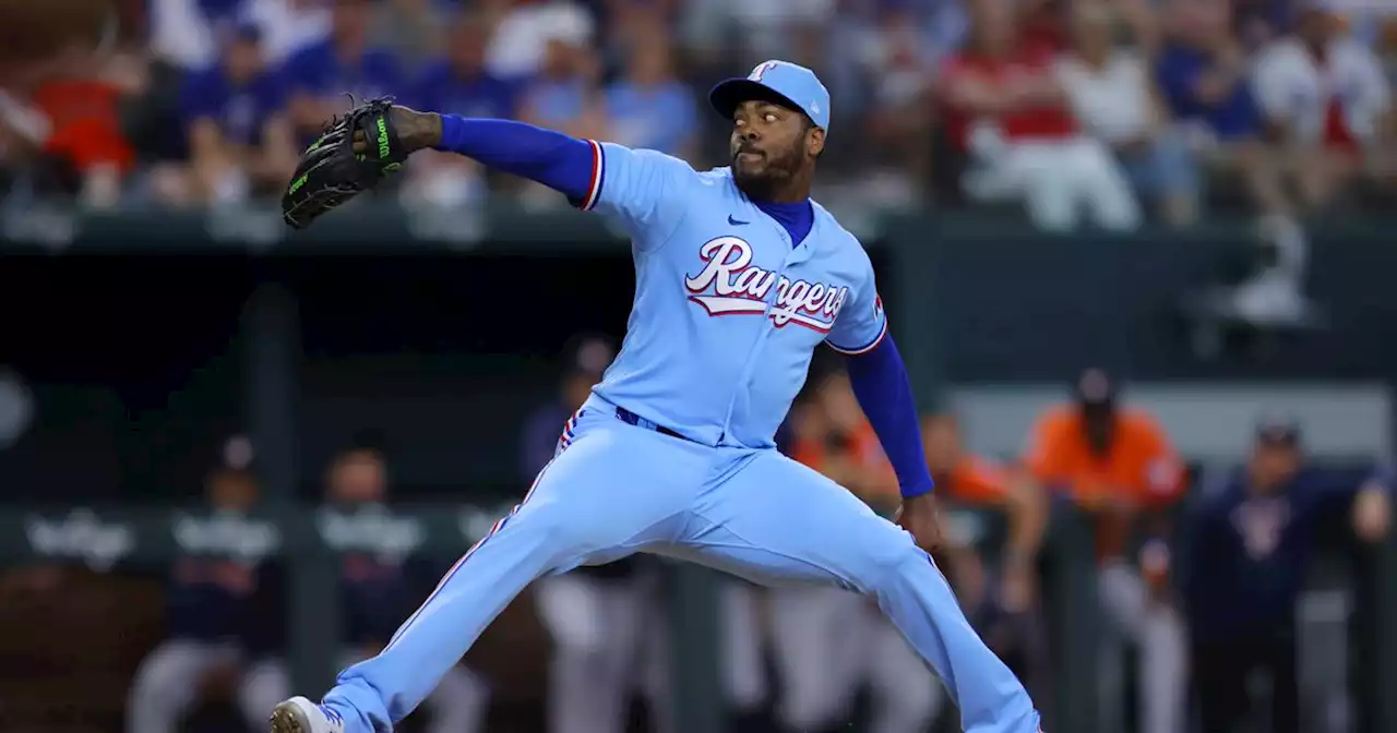 Watch: Aroldis Chapman makes Texas Rangers debut with blazing fastballs vs. Astros