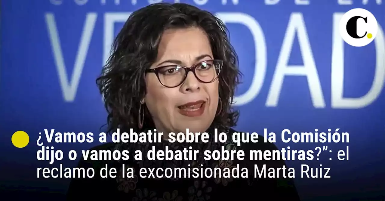 Entrevista Excomisionada Marta Ruíz