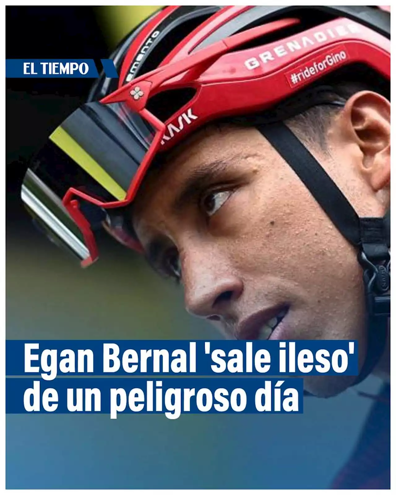 Egan Bernal 'sale ileso' de un peligroso día y sube en el Tour de Francia