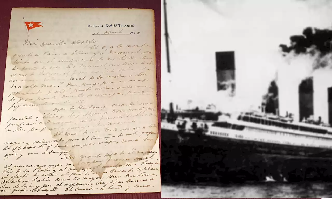 Subastan carta de pasajero latino del Titanic por millonada; escribió antes de tragedia