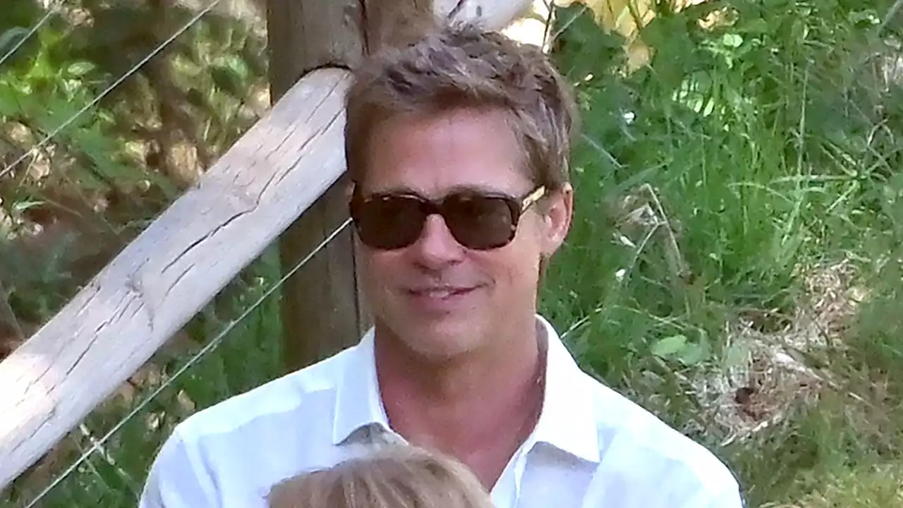 Brad Pitt Looks Handsome and Fresh-Faced While Filming Commercial